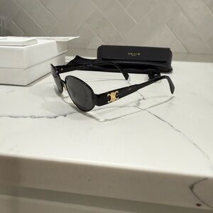 Celine Triomphe Metal Sunglasses Black Gold Orginally $600 @ Bloomingdale’s